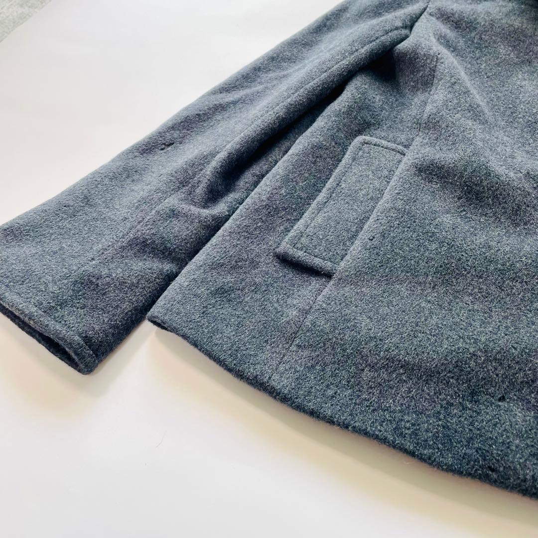 VIVIENNE TAM アンゴラ混 スタンドカラージャケット チャイナ グレー