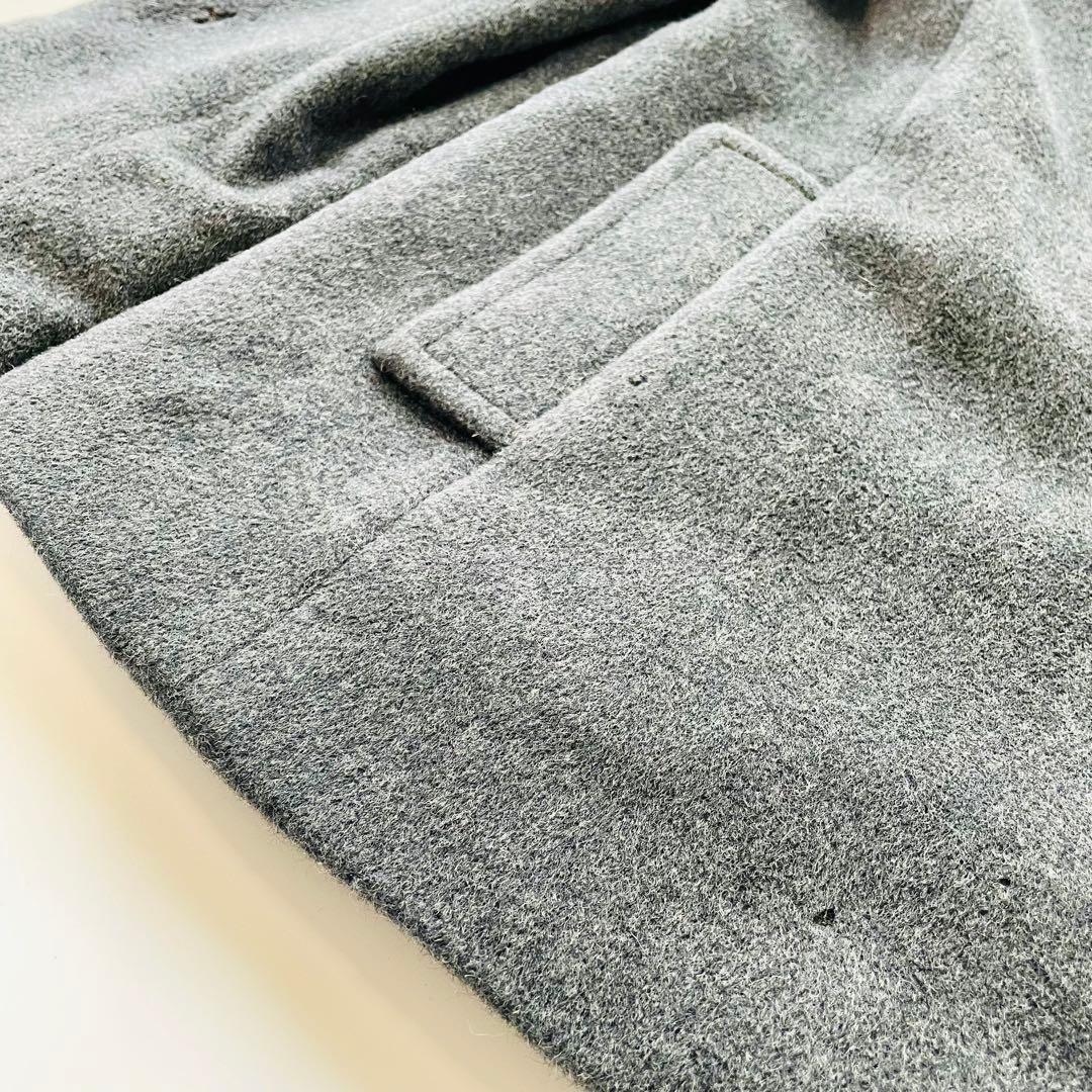 VIVIENNE TAM アンゴラ混 スタンドカラージャケット チャイナ グレー