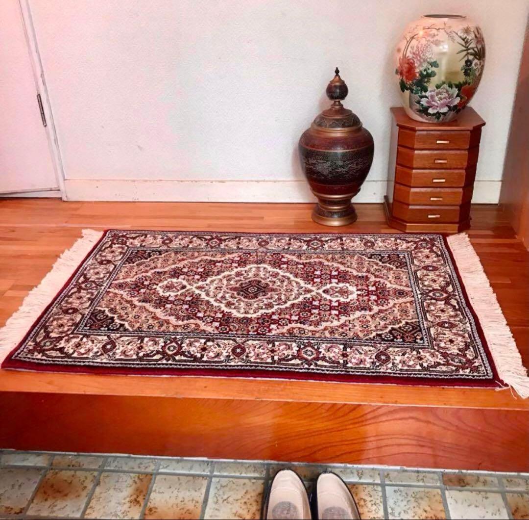 ペルシャウール銀柑ラグ/サイズ:60x90cm…. in22。