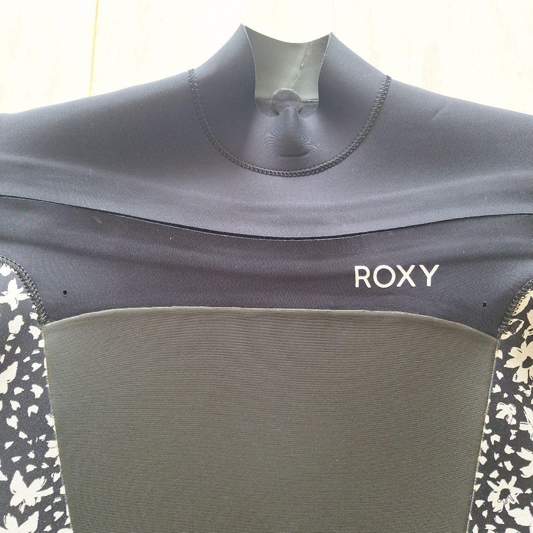 ROXY セミドライスーツ ブラック フラワーパターン