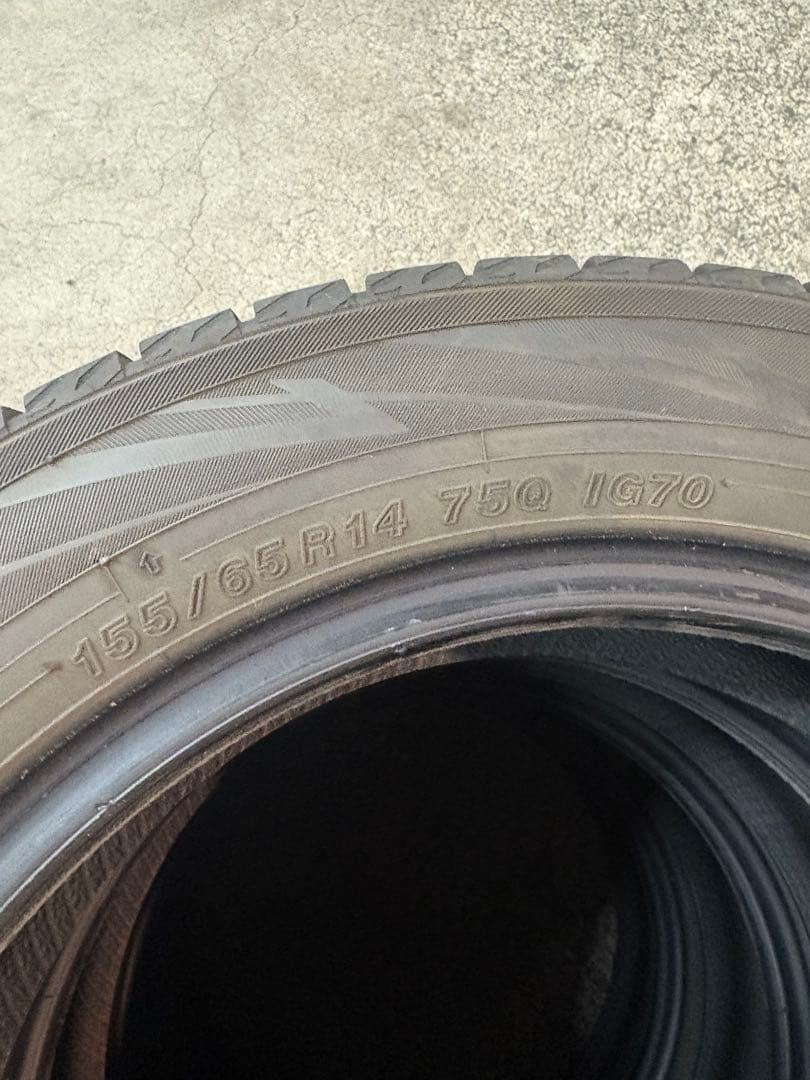 2021年製造155/65R14ヨコハマアイスガードIG70中古4本送料込み