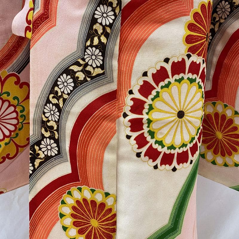 510ag73,509ag45◎七五三 七歳 女児 アンティーク着物&丸帯◎