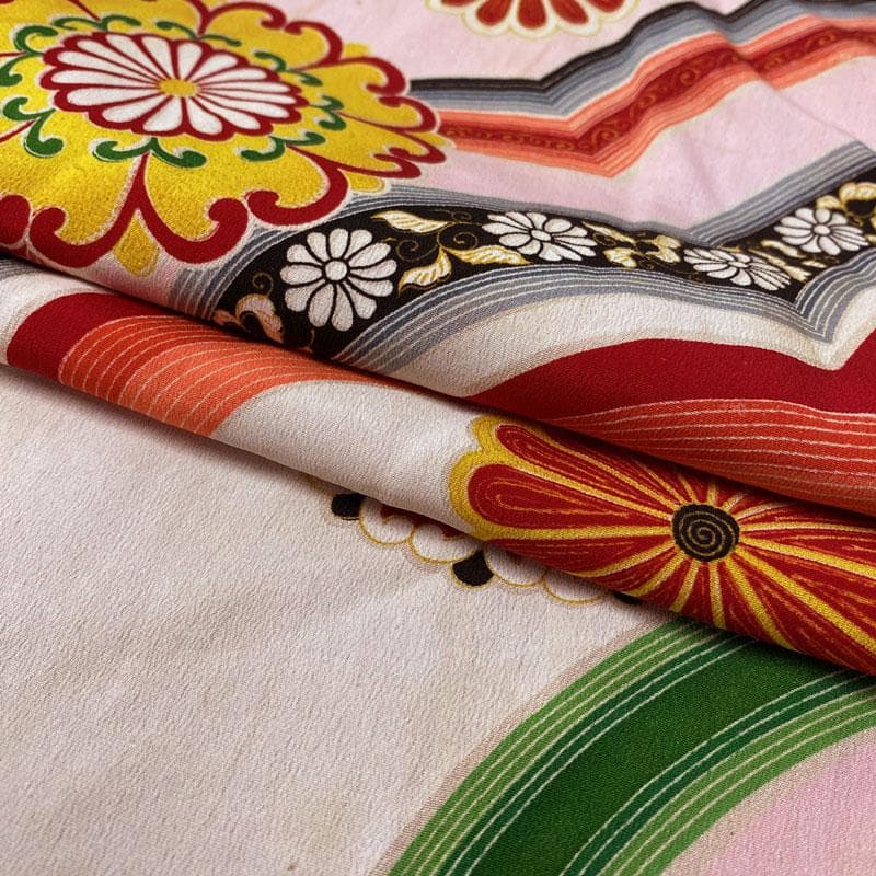 510ag73,509ag45◎七五三 七歳 女児 アンティーク着物&丸帯◎