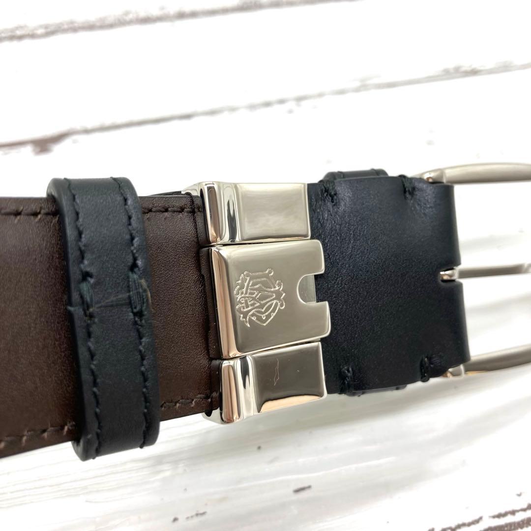 新品未使用❗️dunhill ダンヒル レザー シルバー金具 ベルトメンズブラック