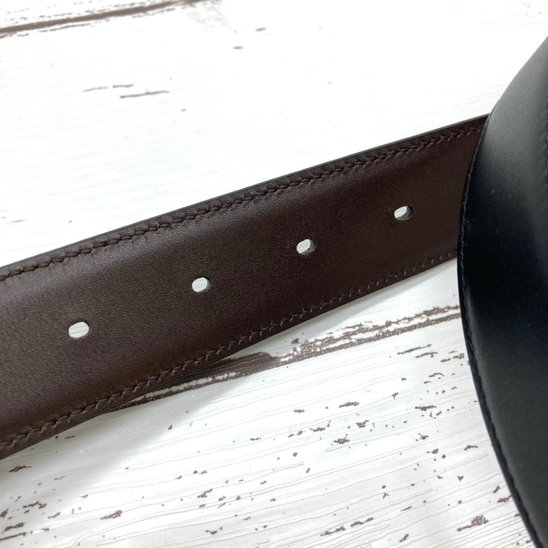 新品未使用❗️dunhill ダンヒル レザー シルバー金具 ベルトメンズブラック