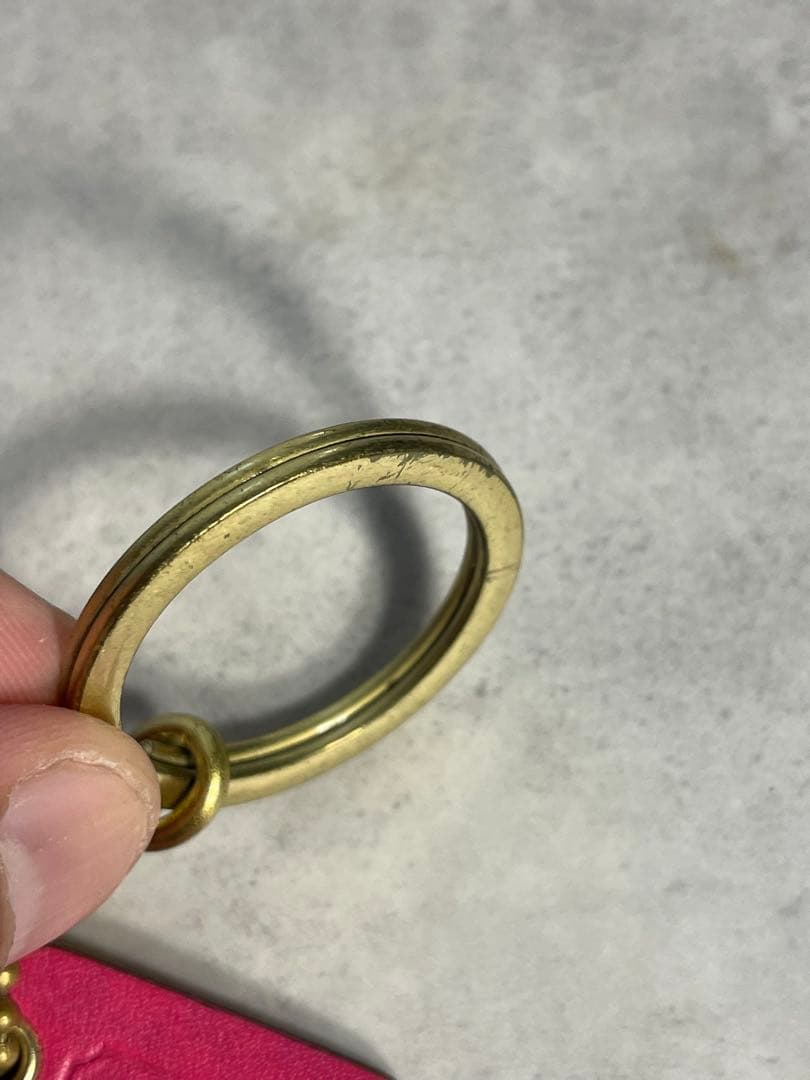 COACH ピンク レザー ミニバッグ キーホルダー チャーム ホーボー 未使用