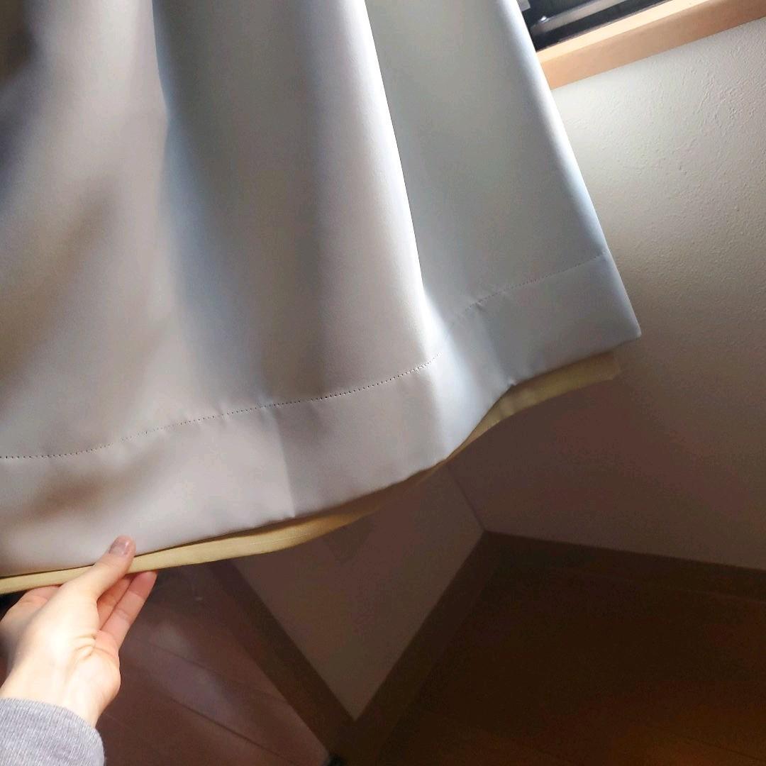 ★【美品】絶妙カラーの裏地付きオーダーカーテン ACTUS/イエロー★