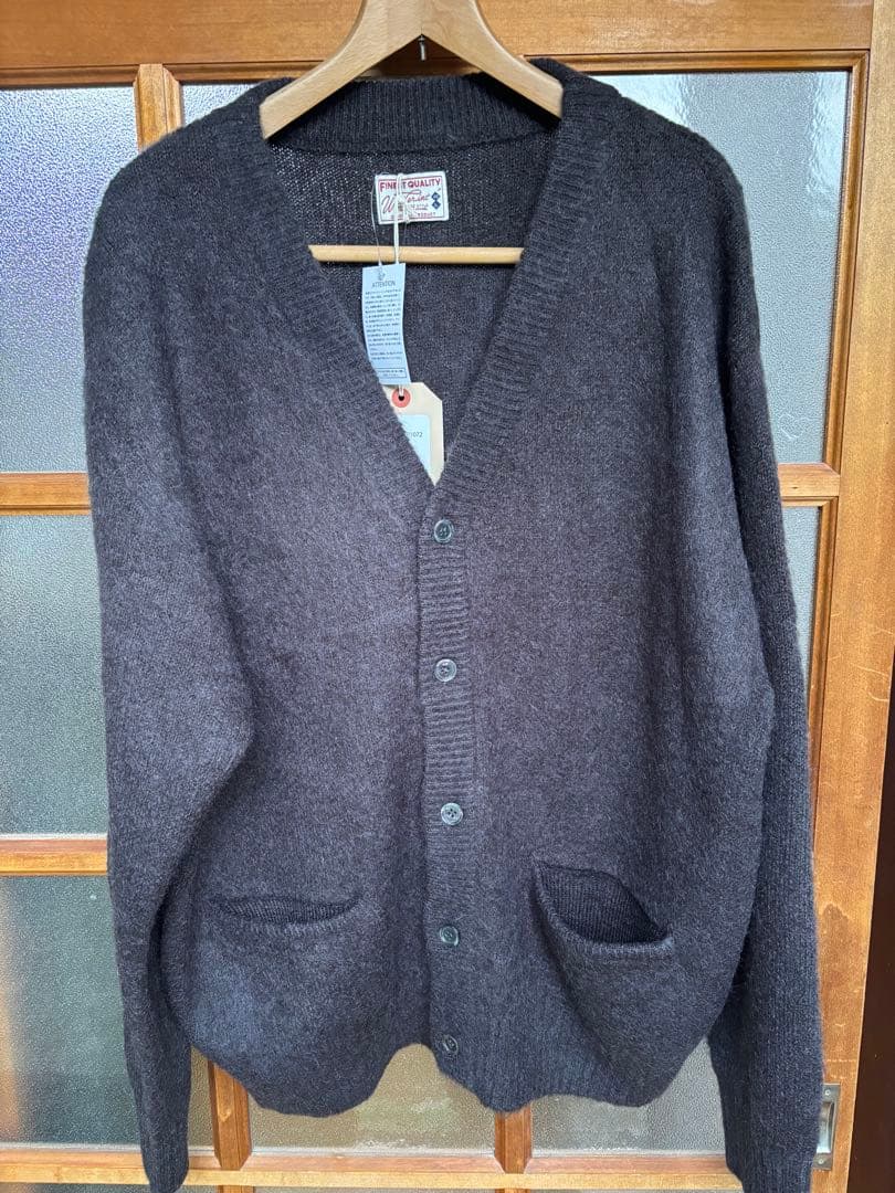 WAIPER モヘアニットカーディガン グレー　Lサイズ
