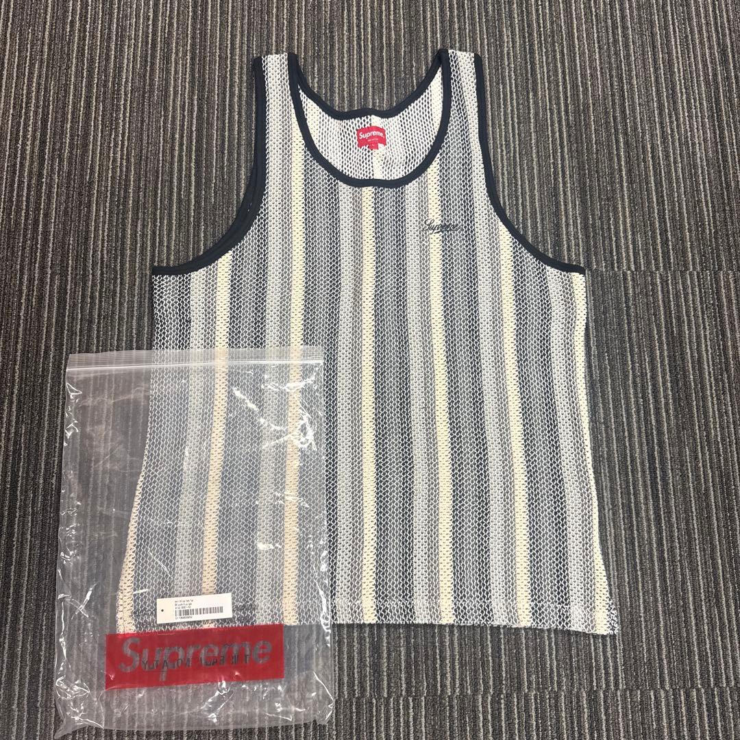 Supreme knit ストライプ タンクトップ L