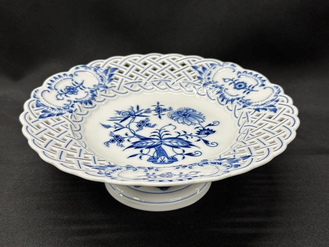 【レア】meissen マイセン　ブルーオニオン　コンポート　コンポティエ