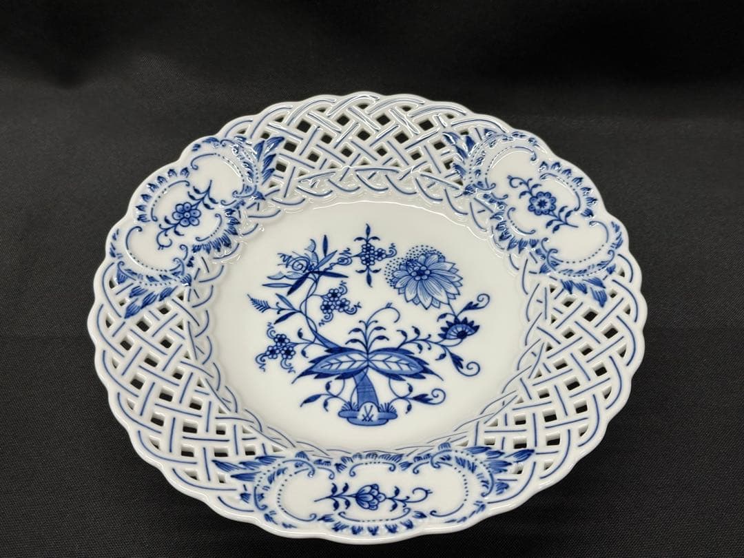 【レア】meissen マイセン　ブルーオニオン　コンポート　コンポティエ