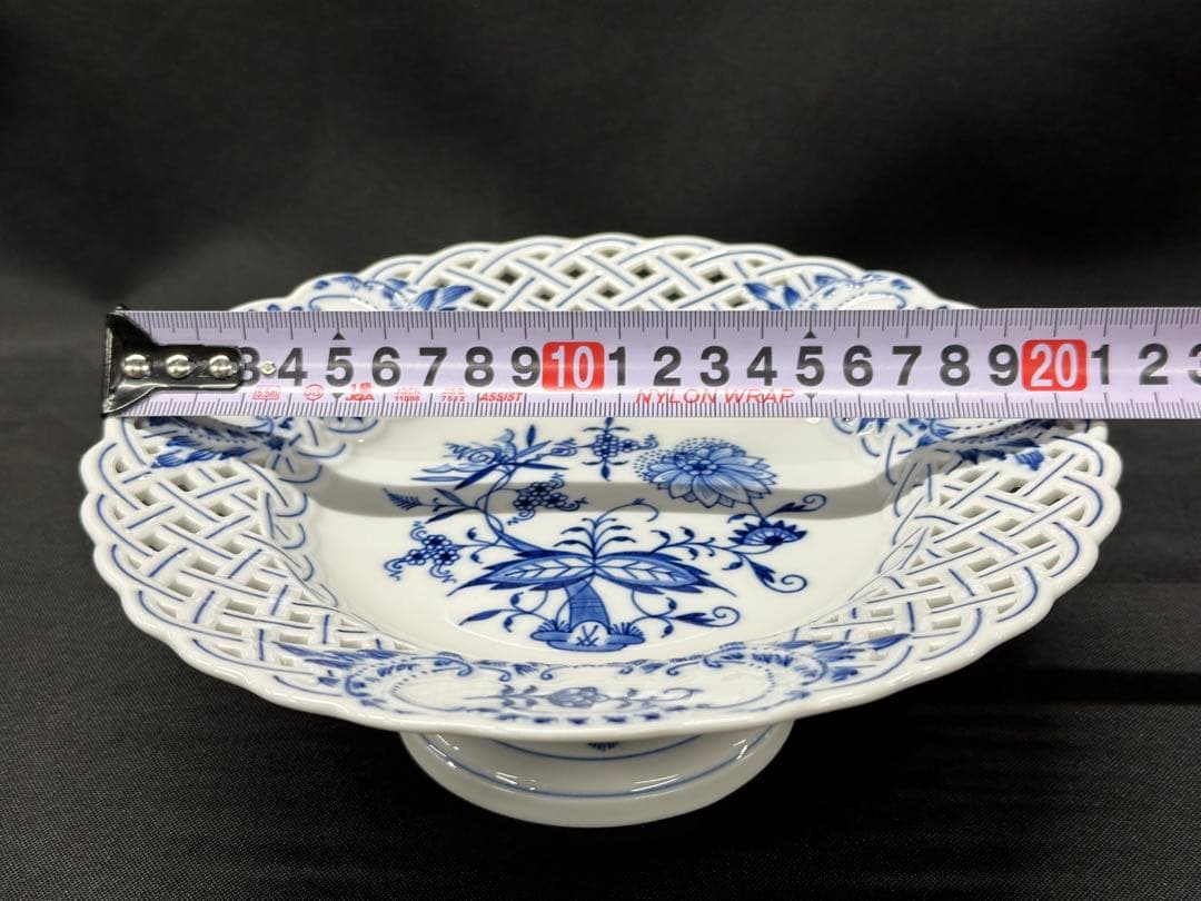 【レア】meissen マイセン　ブルーオニオン　コンポート　コンポティエ