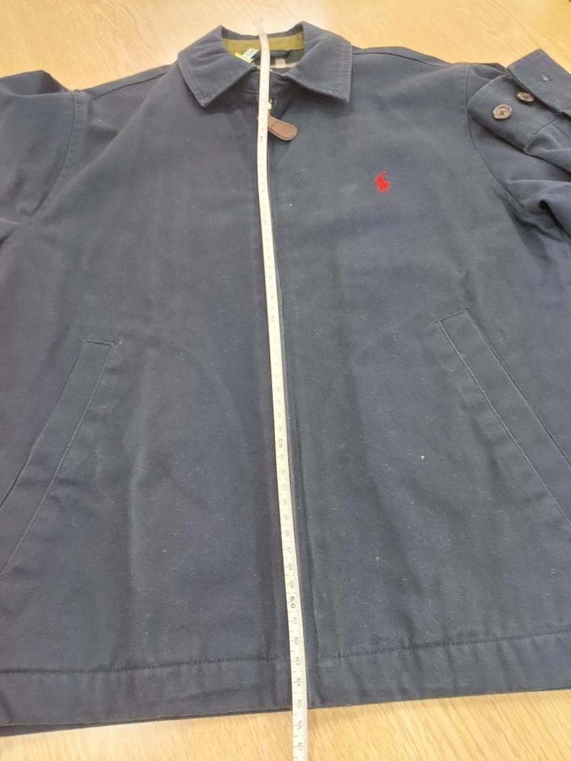 ラルフローレン　ブルゾン　スイングトップ　ネイビー　クリーニング済み 裏チェック