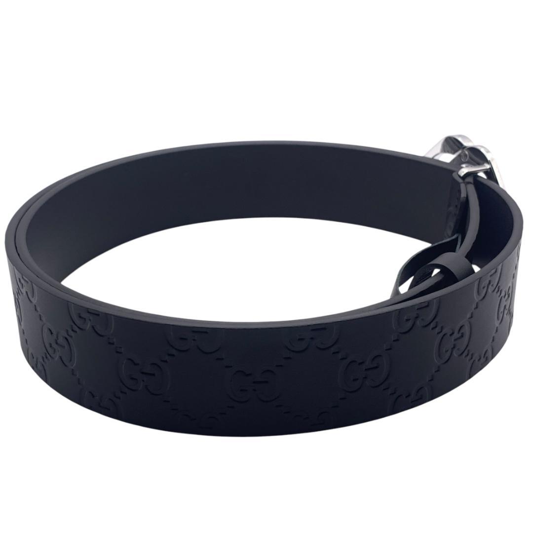 美品★gucci グッチ　ベルト　87-97cm　バックルカラー：シルバー