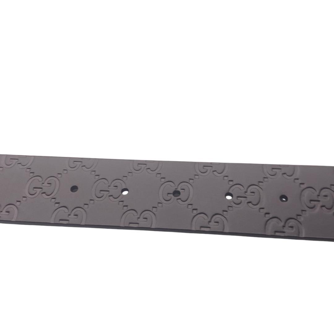 美品★gucci グッチ　ベルト　87-97cm　バックルカラー：シルバー
