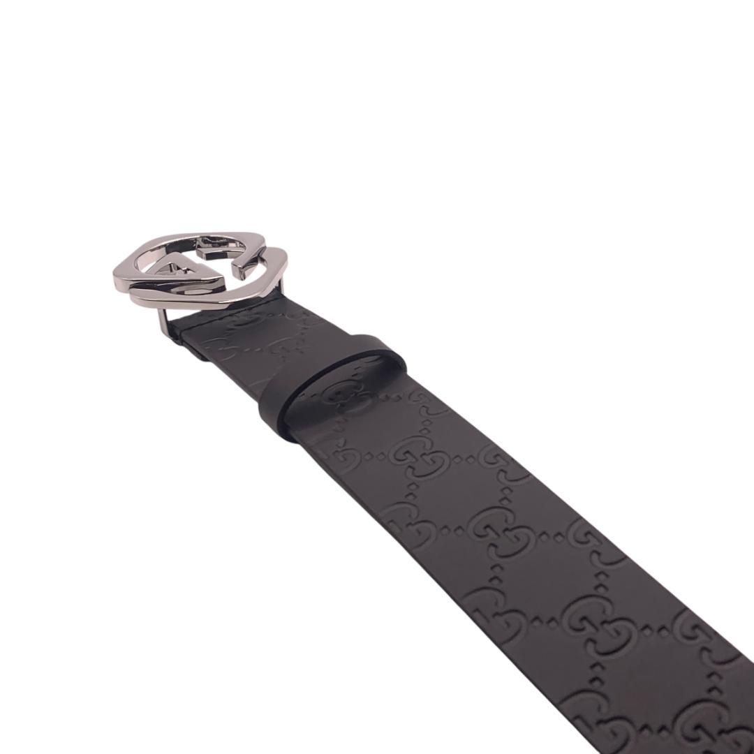 美品★gucci グッチ　ベルト　87-97cm　バックルカラー：シルバー