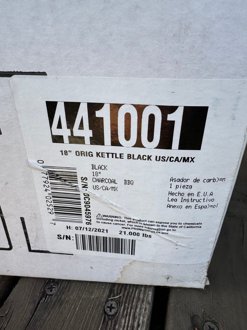 【新品】Weber Original Kettle 18インチ ブラック