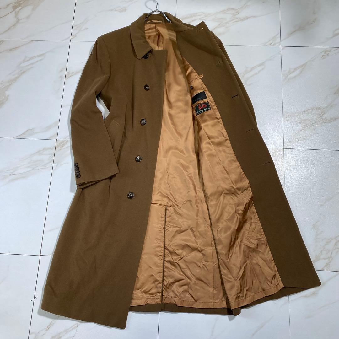 希少⭐︎テットオム イタリア製生地 カシミヤ ステンカラーコート 超ロング丈