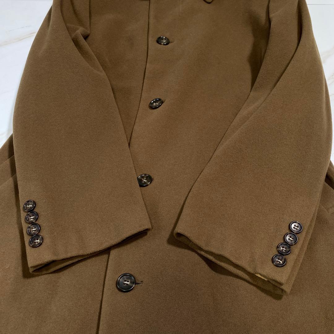 希少⭐︎テットオム イタリア製生地 カシミヤ ステンカラーコート 超ロング丈