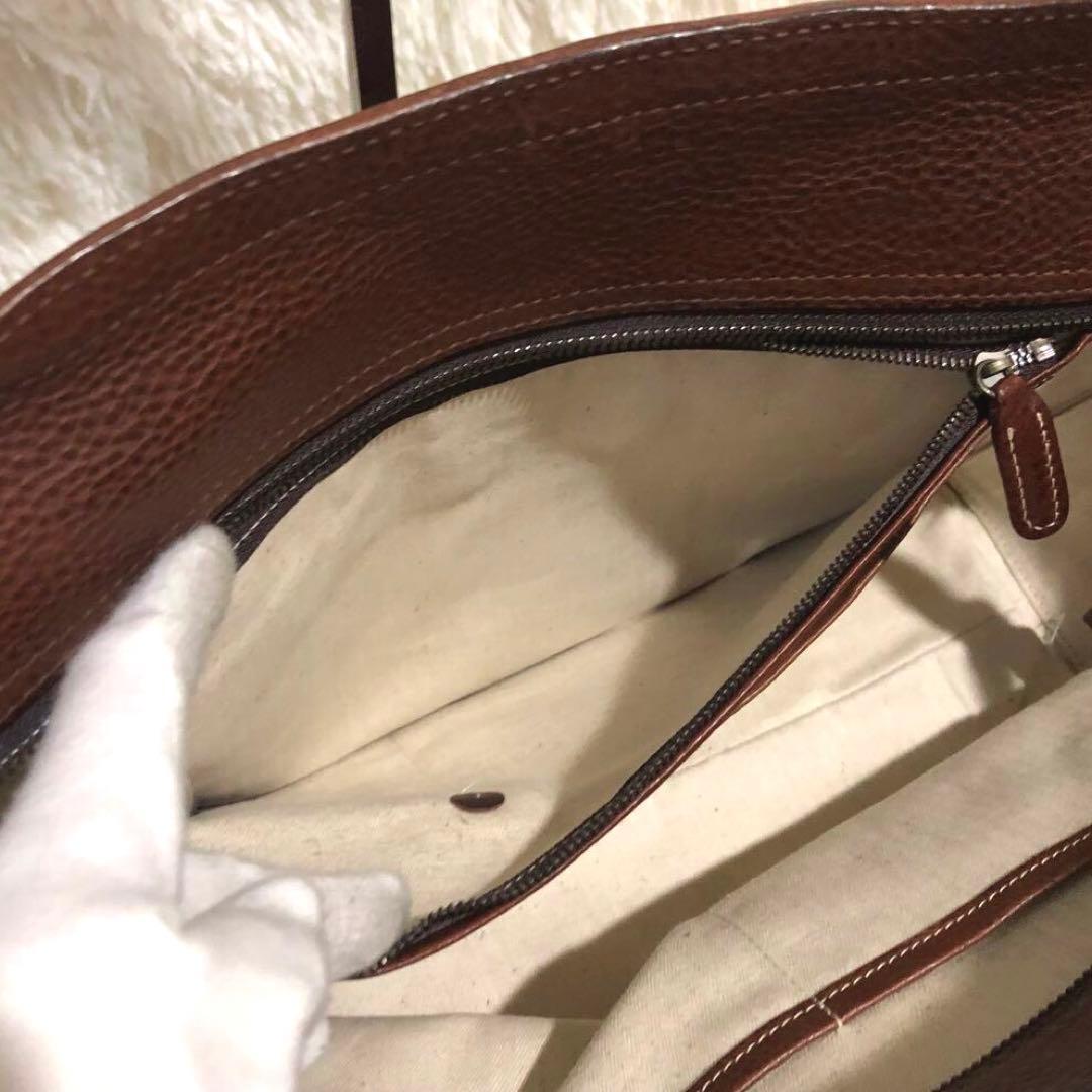 未使用✨ゲンテン　トスカ レザー　トートバッグ　工具ロゴ ミニハンドバッグ付き