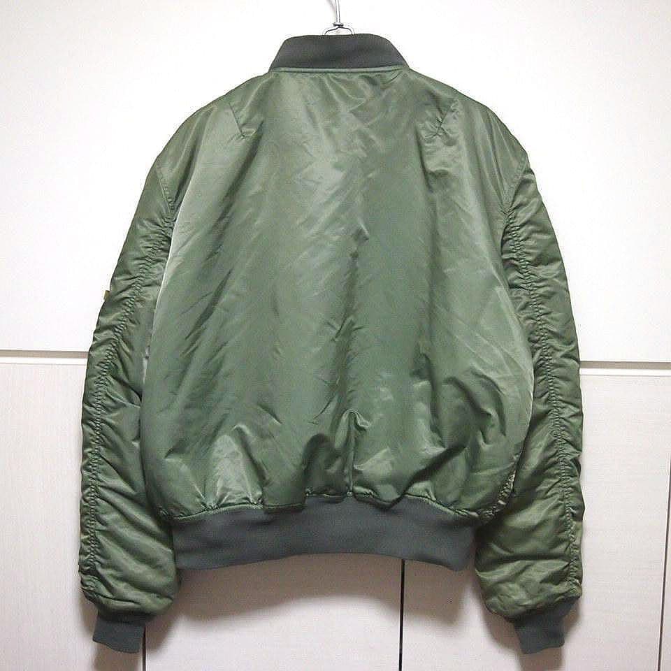 90s美品★XL　KNOX ARMORY　リバーシブル　中綿　MA-1　オリーブ