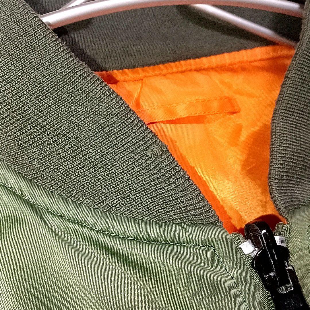 90s美品★XL　KNOX ARMORY　リバーシブル　中綿　MA-1　オリーブ