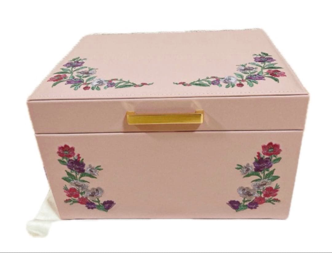 フランフラン　ジュエリーボックス　Lサイズ　刺繍