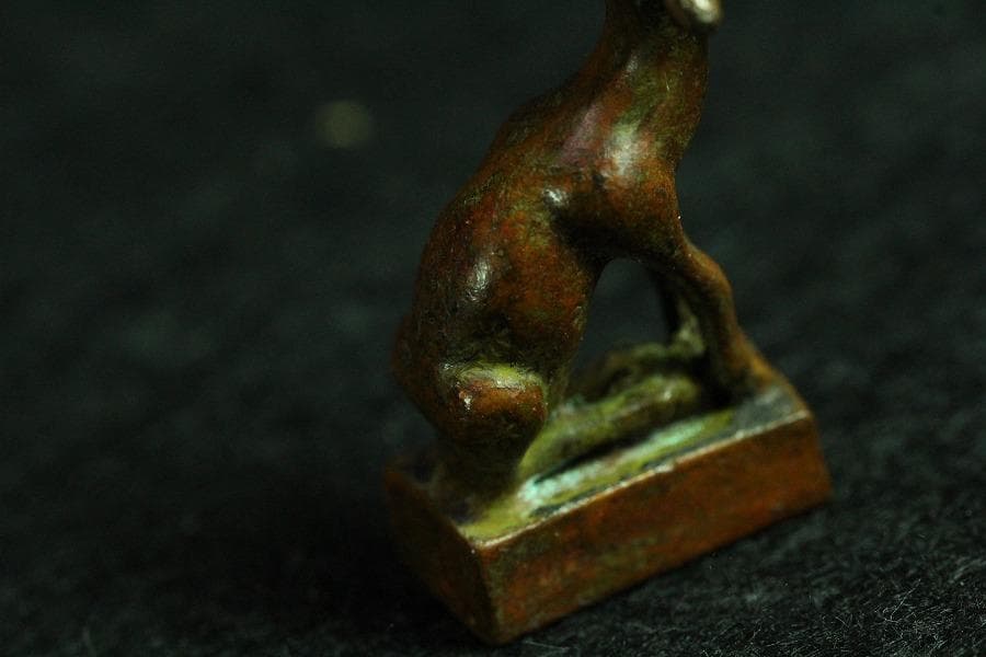 中国美術 鹿親子 印 文房四宝(K-YC533)