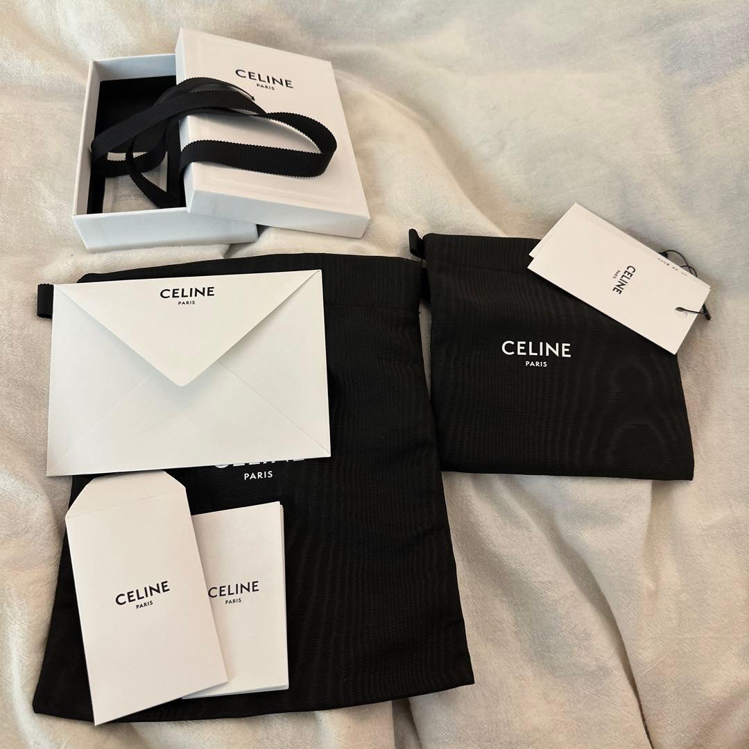 CELINE ブラックレザー カードケース　財布