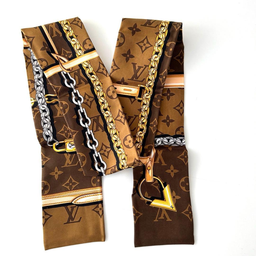 ルイヴィトンバンドーモノグラム コンフ イデンシャルスカーフシルク