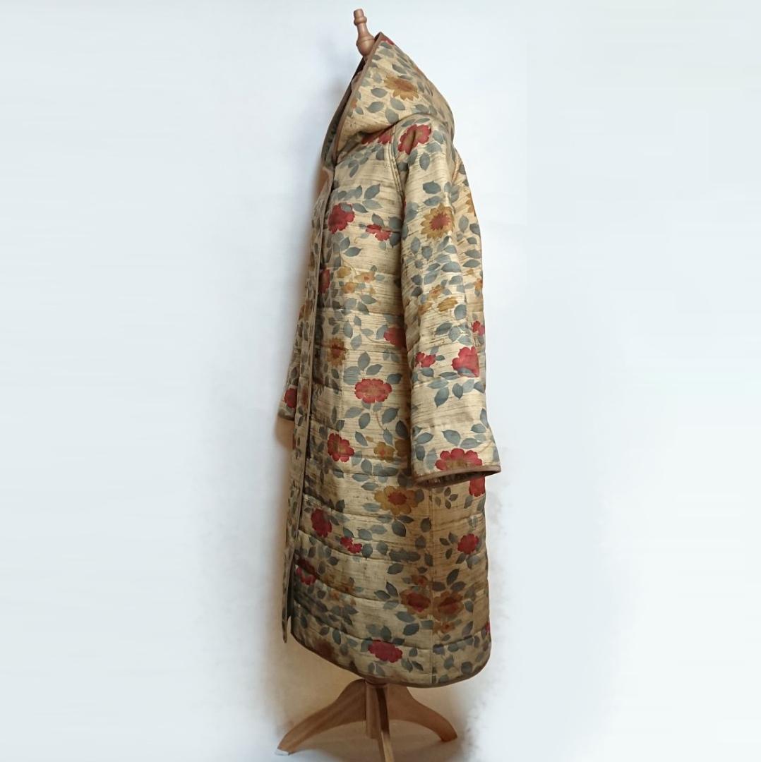 着物リメイク キルティング/ラグランコート【5145】