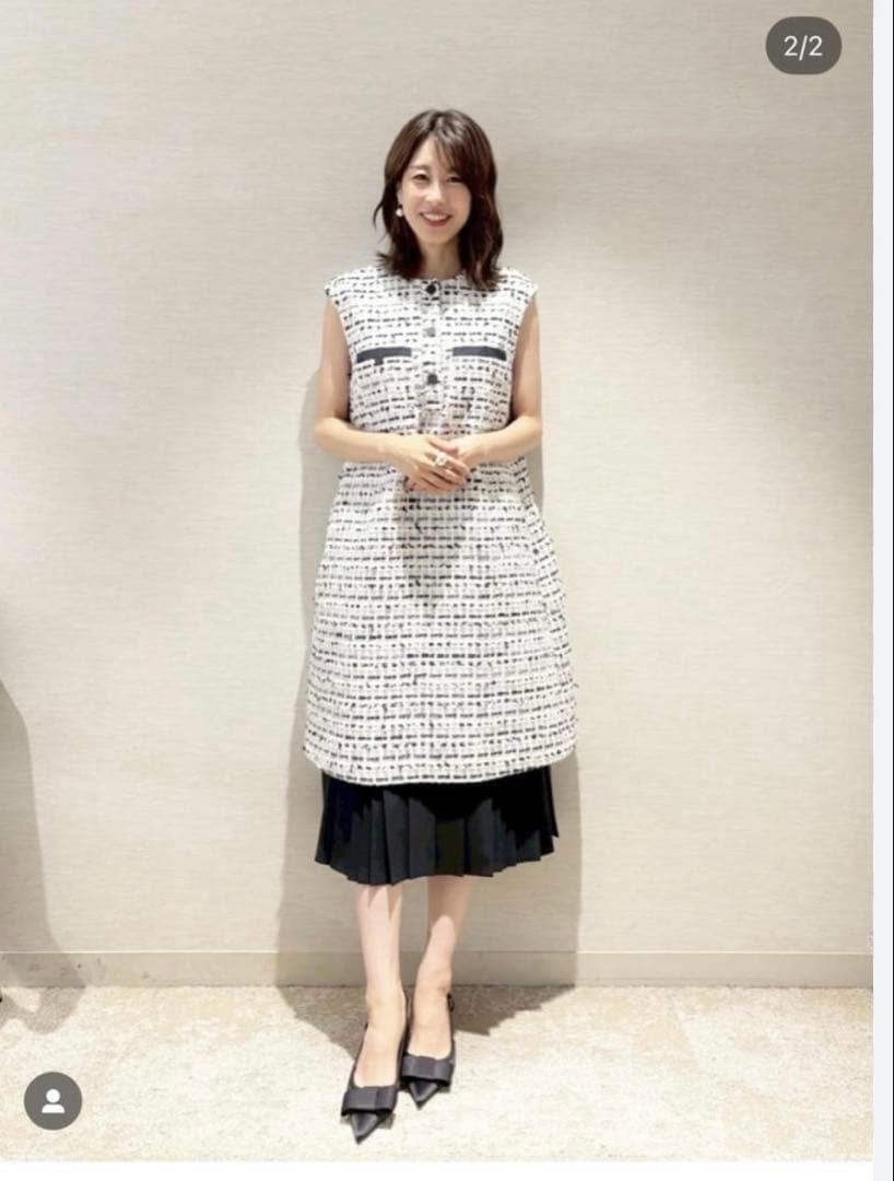 アドーア ADORE BLACK LABEL デニムツイード ワンピース　現行品