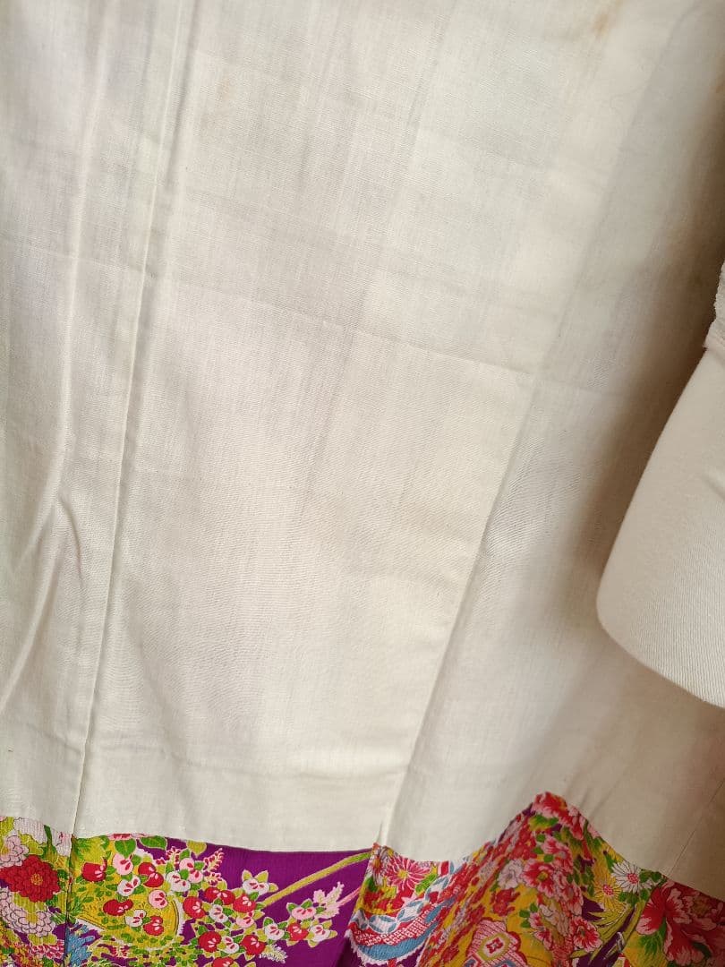 専用です☆アンティーク紫　百花繚乱着物と作り帯☆七五三