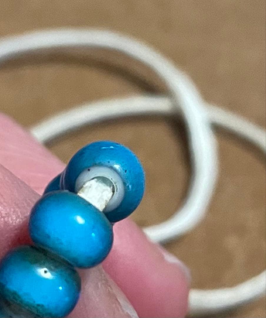 特別割引！アンティーク　ホワイトハーツ　ターコイズカラー