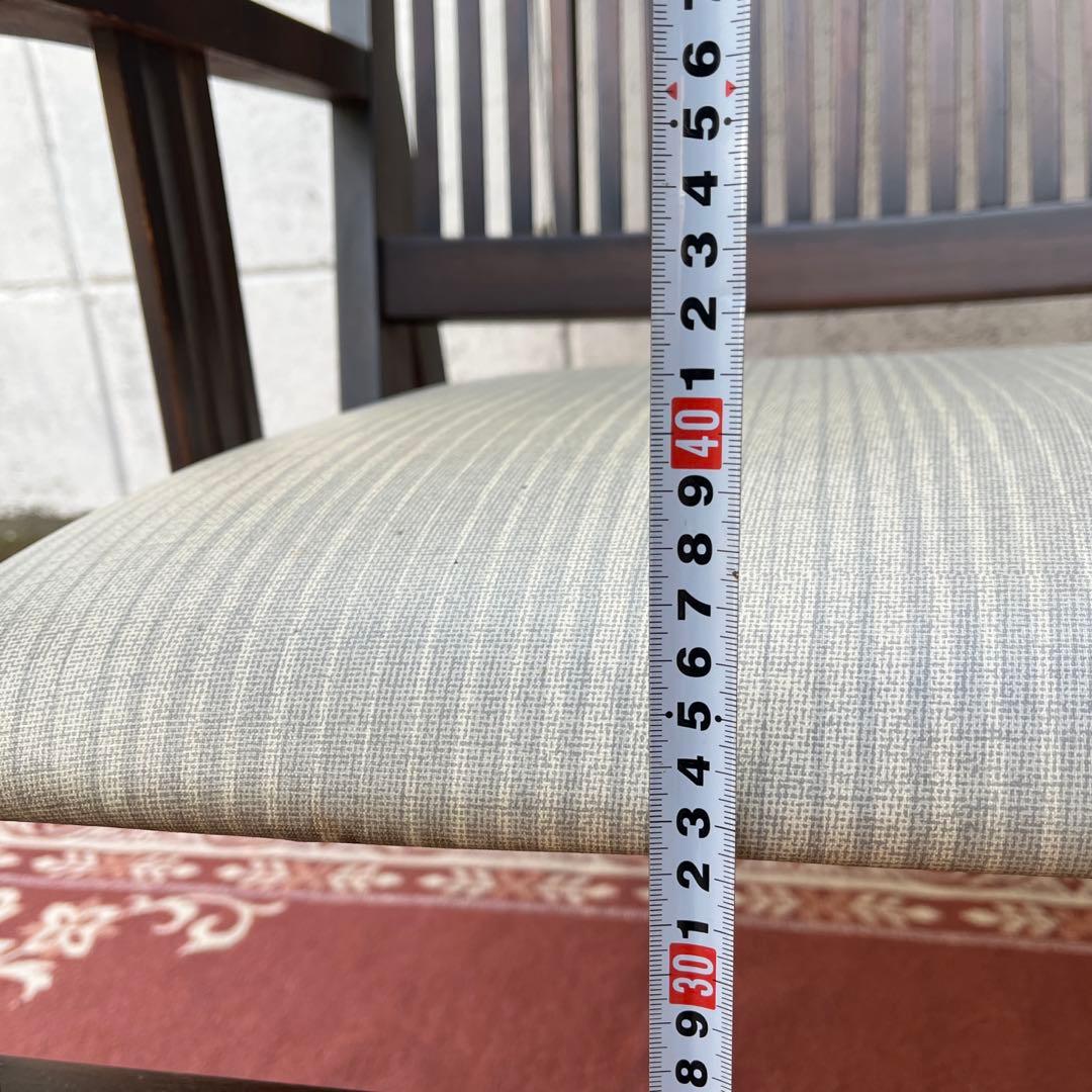 ビンテージ古家具◾️木製 肘掛けアームチェア ロビーチェア 椅子 イス チェア A