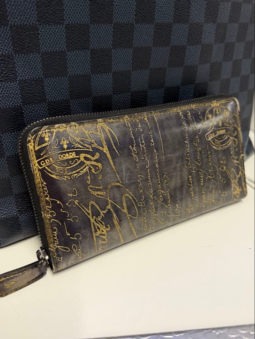 極美品　ベルルッティ　イタウバ バーティカル　ITAUBA ダブルスタンプ希少