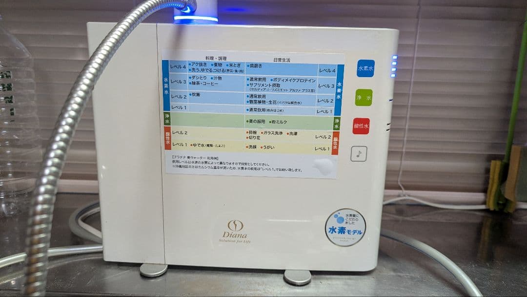 Dianu アルカリイオン整水器水素水モデル