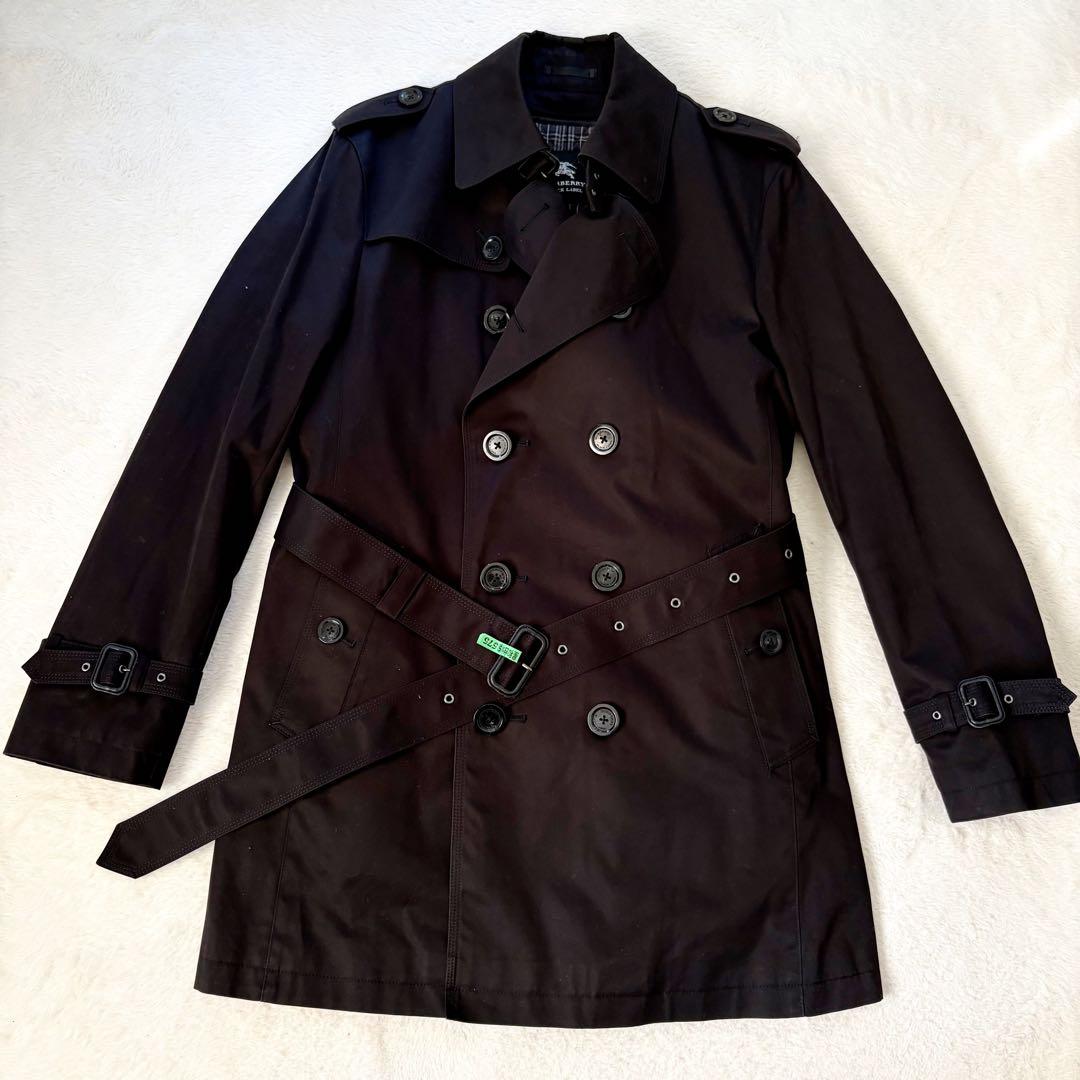 バーバリーブラックレーベル　ノバチェック　トレンチコート　L 黒　ライナー
