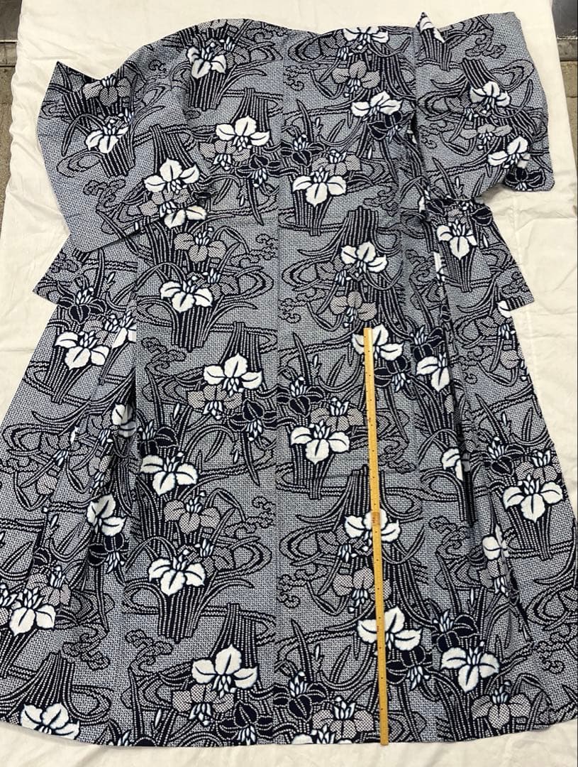 7 4 綿 絞り柄 浴衣 リメイク用