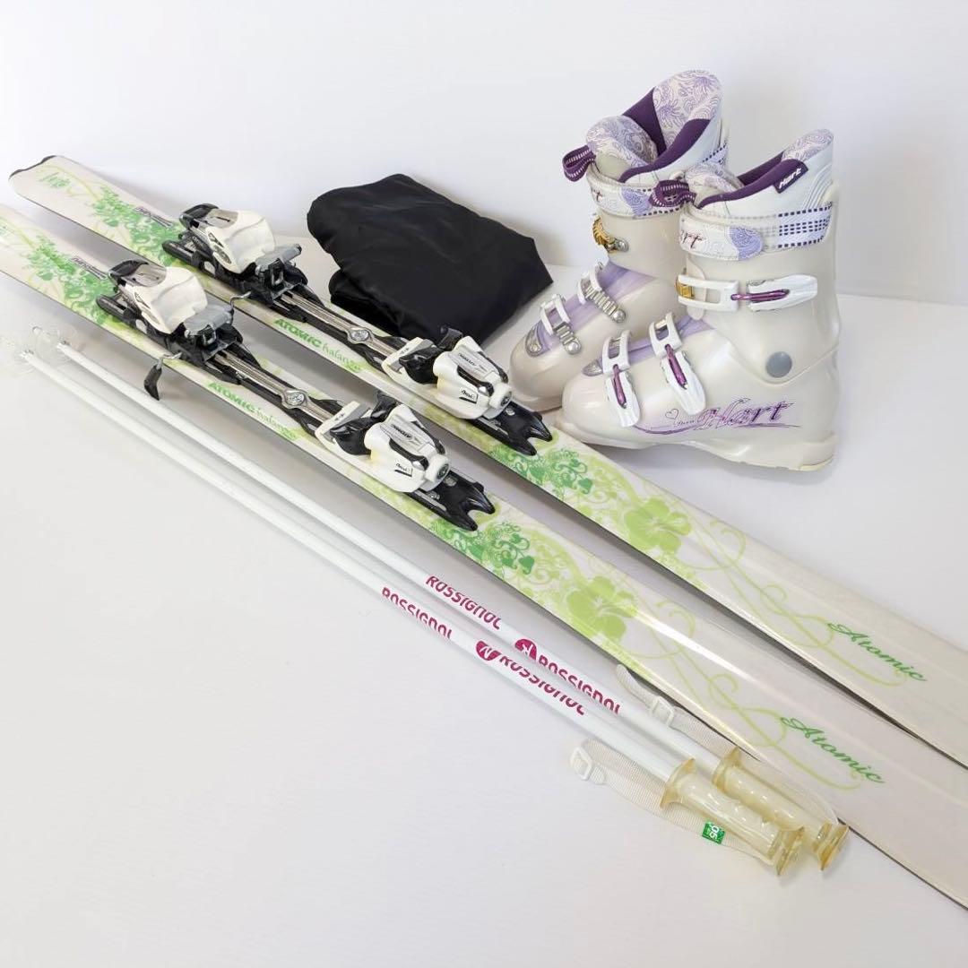 レディーススキー板　ATOMIC NANO 150㎝【ブーツ、ストック付】