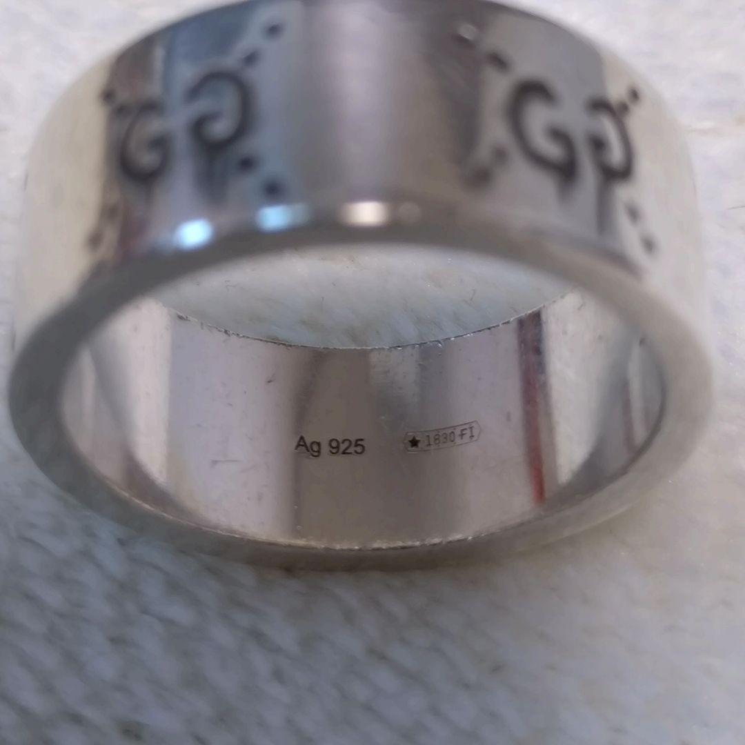 ■GUCCI ゴーストリング　スカル　シルバー925 22号　グッチ　指輪