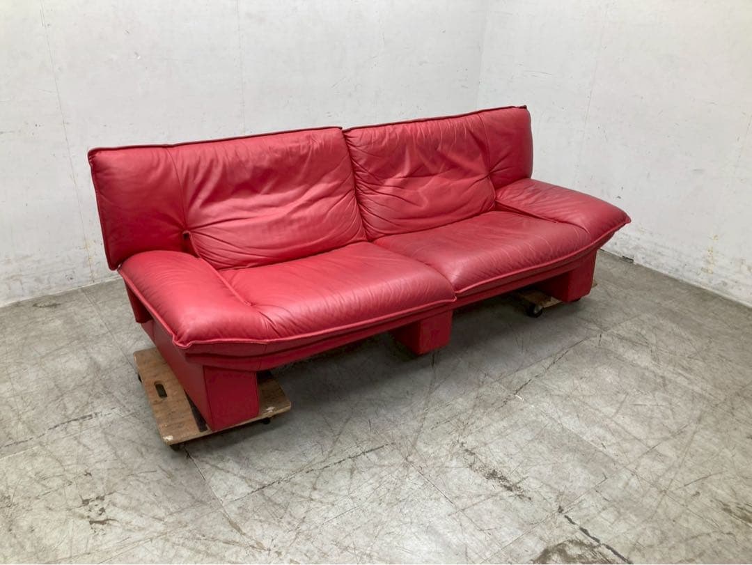 【年末感謝祭】ニコレッティ　アンバサダー　3人掛けソファ　イタリア　本革　レザー