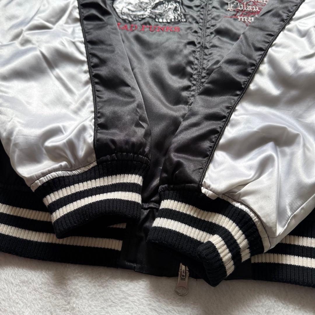 【MAD PANKS】スカジャン　骸骨　パンク系　平成ギャル男　刺繍　y2k