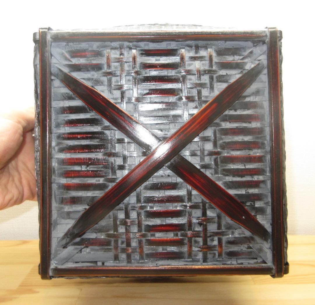 送料込【逢絢亭・新品】茶道具 水屋道具 炭斗 風炉用 細竹 染竹 木製 紙箱入り