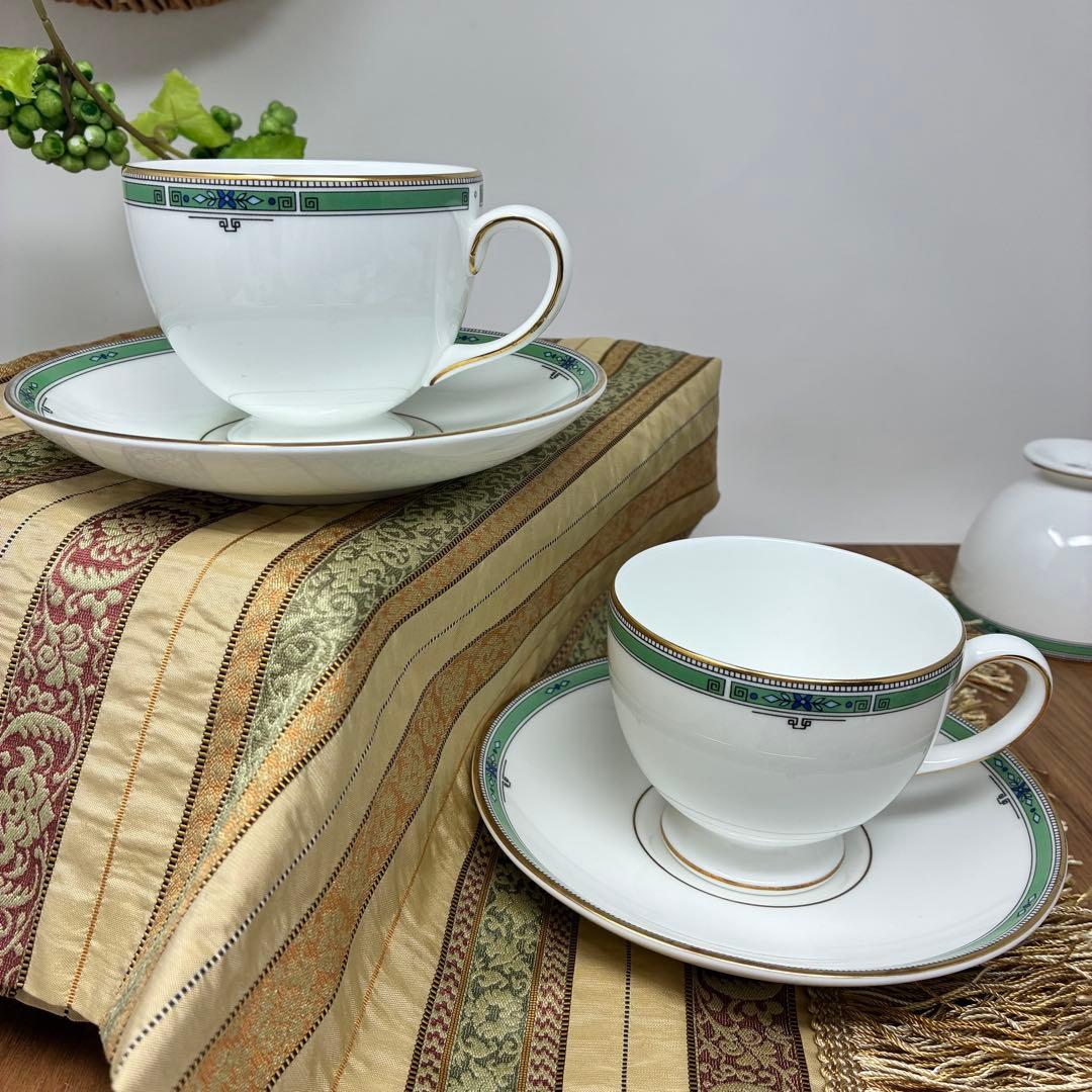 希少 廃盤品 ウェッジウッド ジェイド コーヒーカップ＆ソーサー 4客セット