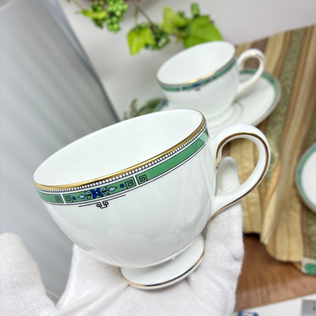 希少 廃盤品 ウェッジウッド ジェイド コーヒーカップ＆ソーサー 4客セット