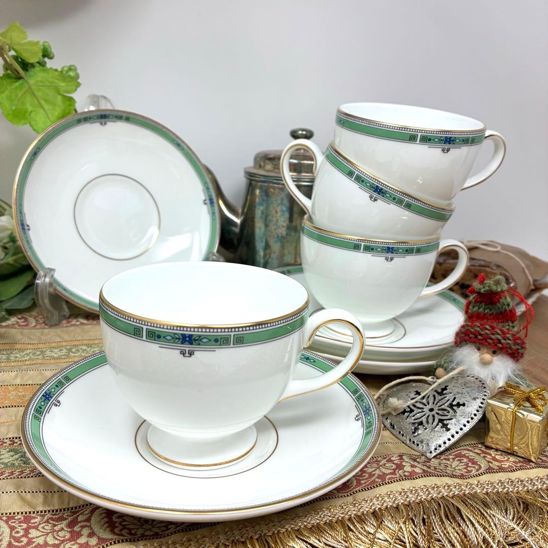 希少 廃盤品 ウェッジウッド ジェイド コーヒーカップ＆ソーサー 4客セット