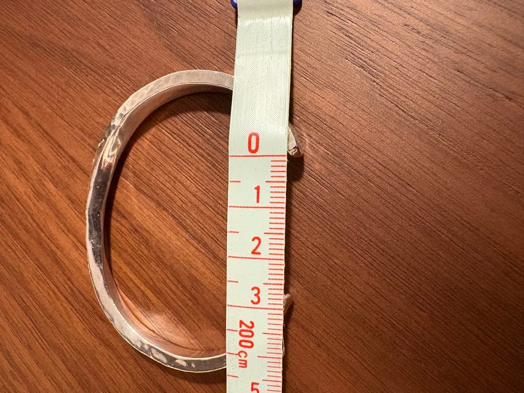 市松　メンズ　シルバースパイラルバングル