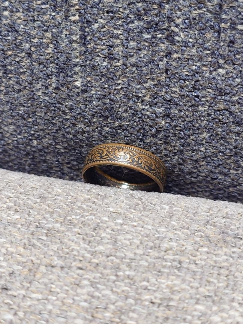 希少品 リング インド 1/4アンナ 14号