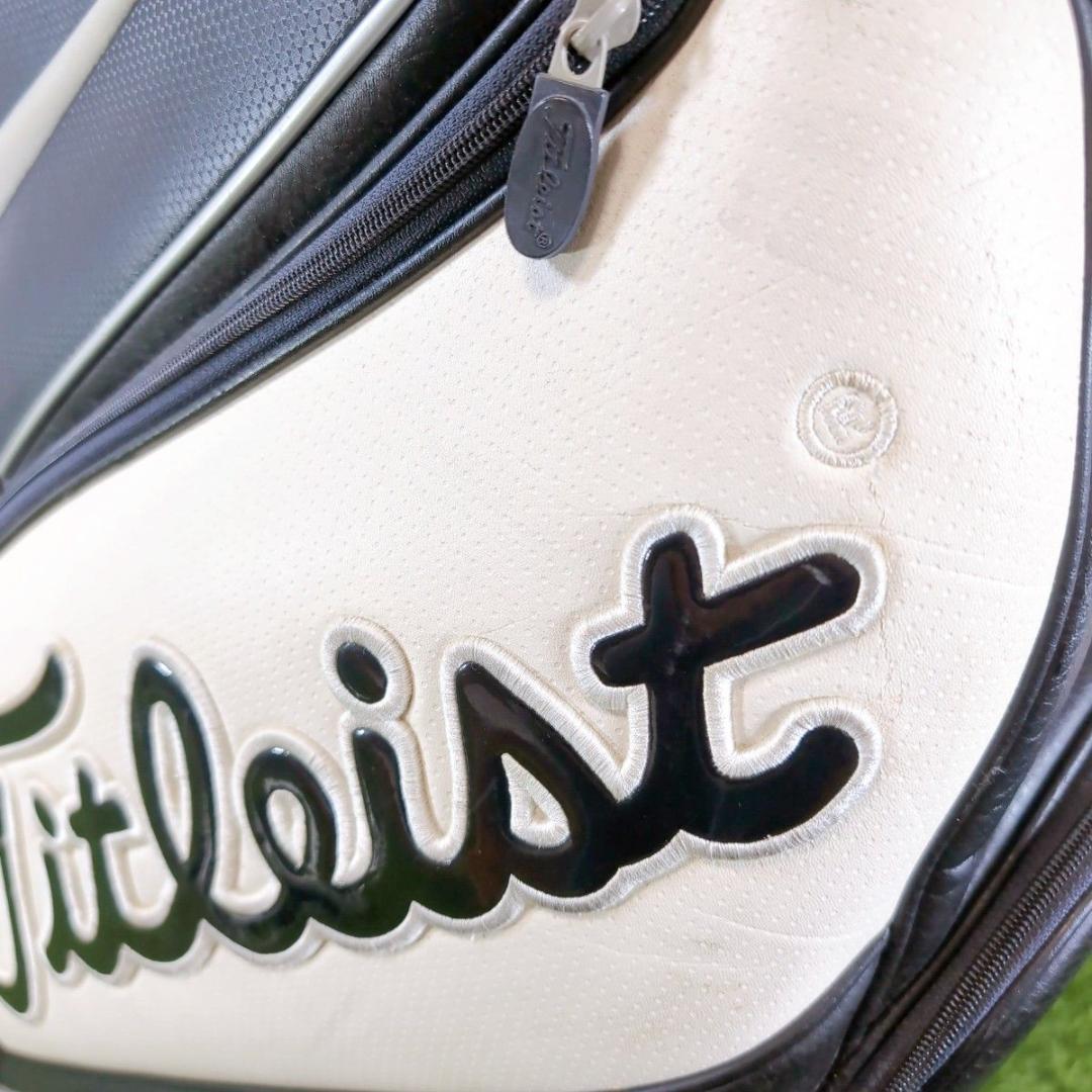 Titleist タイトリスト ゴルフキャディバッグ 黒 白 ブラック ホワイト